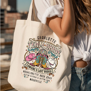 Bolso De Tela ¡Equipo Novia! Vaquera del Último Rodeo Occidental