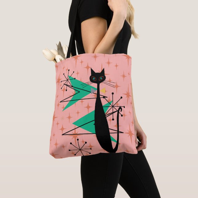 Bolso De Tela Era atómica retro a mediados del siglo Moderno MCM (Detalle)