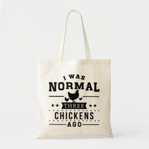 Bolso De Tela Era hace tres pollos normales