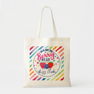 Bolso De Tela Eres el mejor profesor de fresa roja.