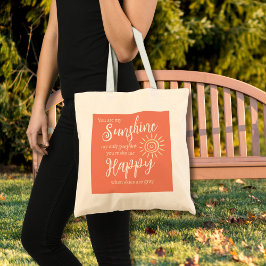 Bolso De Tela Eres Mi Sol Me Hace Feliz Naranja De Peach
