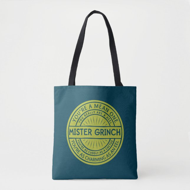 Bolso De Tela Eres un malvado señor Grinch (Anverso)