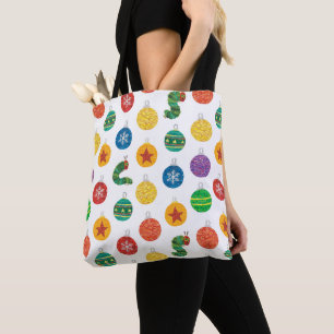 Bolso De Tela Eric Carle Patrón de Navidades de oruga