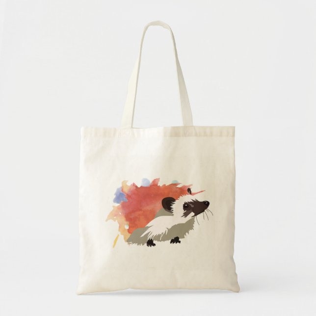 Bolso De Tela Erizo de la acuarela (Frente)