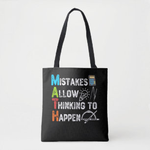 Bolso De Tela Errores Permiten Que El Pensamiento Ocurra - Matem