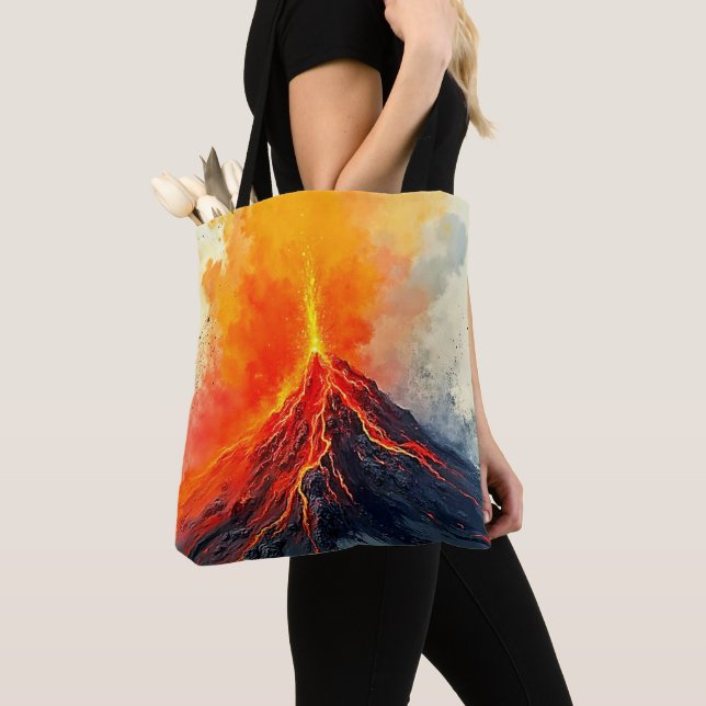 Bolso De Tela Erupción Volcánica: Poder en Bruto (Detalle)