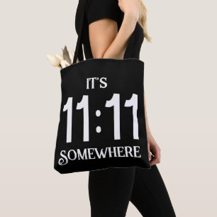 Bolso De Tela Es 11:11 En algún lugar Numerología Número de Mani