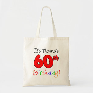 Bolso De Tela Es 60.a diversión del cumpleaños de Nonna y tote