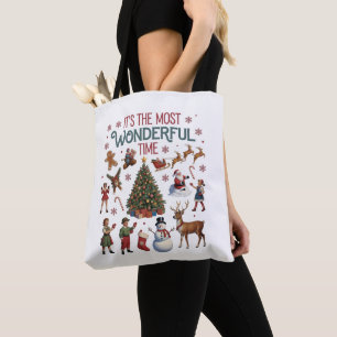 Bolso De Tela Es el momento más maravilloso de la Navidad Vintag