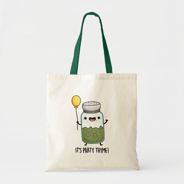 Bolso De Tela Es Fiesta Thyme Funny Herb Pun (Frente)