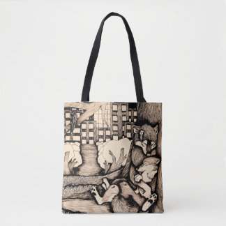 Bolso De Tela "Es frío hacia fuera allí "