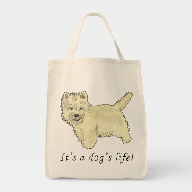 Bolso De Tela Es gracioso el humor de los perros con eslogan sat (Frente)