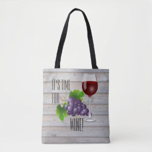 Bolso De Tela ¡Es hora o vino!