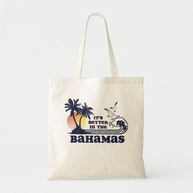 Bolso De Tela Es mejor en Bahamas (Frente)