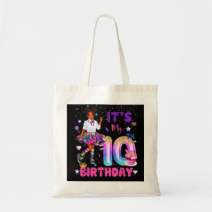 Bolso De Tela Es mi décimo cumpleaños Chica negro afroamericano 