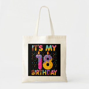 Bolso De Tela Es mi dulce cumpleaños número 18 Donut, diversión 