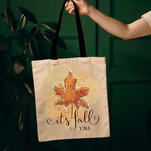 Bolso De Tela es otoño por Watercolor Maple Leaf