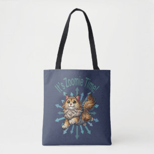 Bolso De Tela Es tiempo de Zoomie Gato de Bosque Noruego