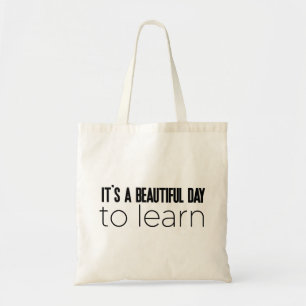 Bolso De Tela Es un bello día para aprender