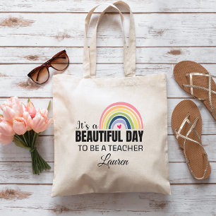 Bolso De Tela Es un bello día que el profesor personaliza la bol