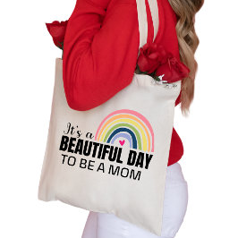 Bolso De Tela Es un bello día que la mamá arcoiris