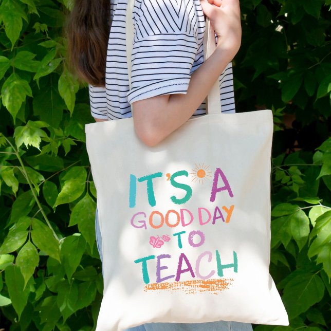 Bolso De Tela Es un buen día para enseñar un regalo divertido y  (Subido por el creador)