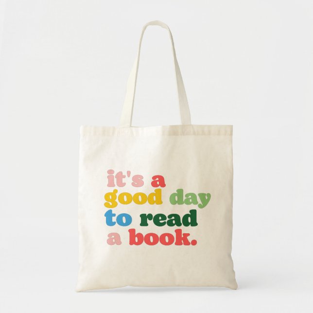 Bolso De Tela Es un buen día para leer un libro (Frente)