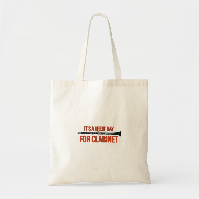 Bolso De Tela Es un gran día para el Clarinet (Frente)