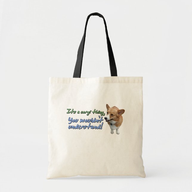 Bolso De Tela Es una cosa del Corgi (Frente)
