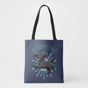 Bolso De Tela Es Zoomie Time Black Lab