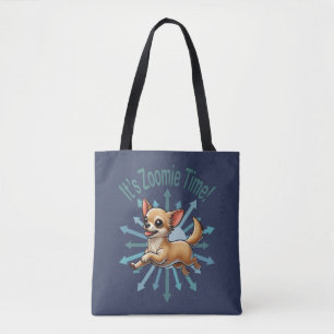 Bolso De Tela Es Zoomie Time Chihuahua