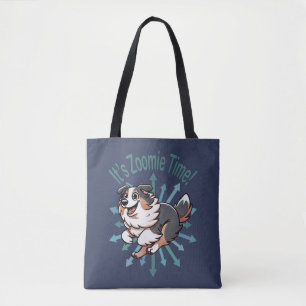 Bolso De Tela Es Zoomie Time el Pastor Australiano