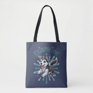 Bolso De Tela Es Zoomie Time Husky