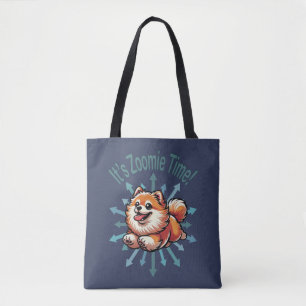 Bolso De Tela Es Zoomie Time Pomeranian