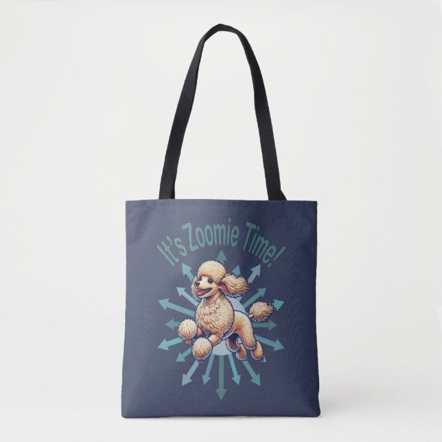 Bolso De Tela Es zoomie Time Poodle (Anverso)