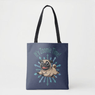 Bolso De Tela Es Zoomie Time Pug