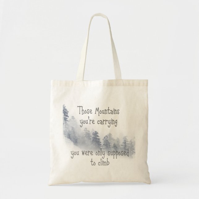 Bolso De Tela Esas montañas que llevas Inspirador Quot (Frente)