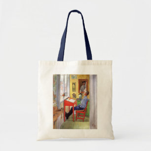 Bolso De Tela Esbjorn haciendo sus deberes de Carl Larsson