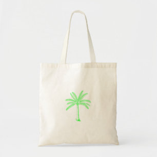 Bolso De Tela Esbozo de árbol de palmas verde