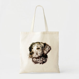 Bolso De Tela Esbozo de cachorro marrón