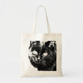 Bolso De Tela Esbozo de gatitos de gato negro y funky