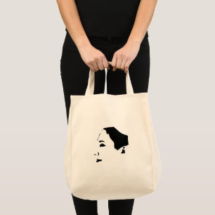 Bolso De Tela Esbozo minimalista Dibujante Mujer Dama Chica