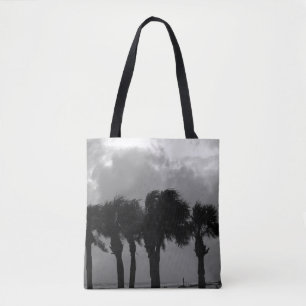 Bolso De Tela Escala de grises de cielos tropicales