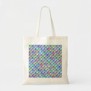 Bolso De Tela Escala de sirenas de burbujas arcoiris