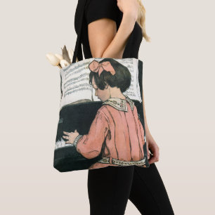 Bolso De Tela Escalas de Jessie Willcox Smith, niña de la música