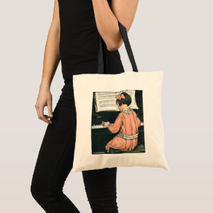 Bolso De Tela Escalas de Jessie Willcox Smith, niña de música de