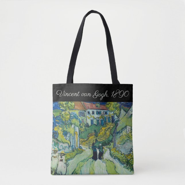 Bolso De Tela Escalera en Auvers por van Gogh: (Anverso)