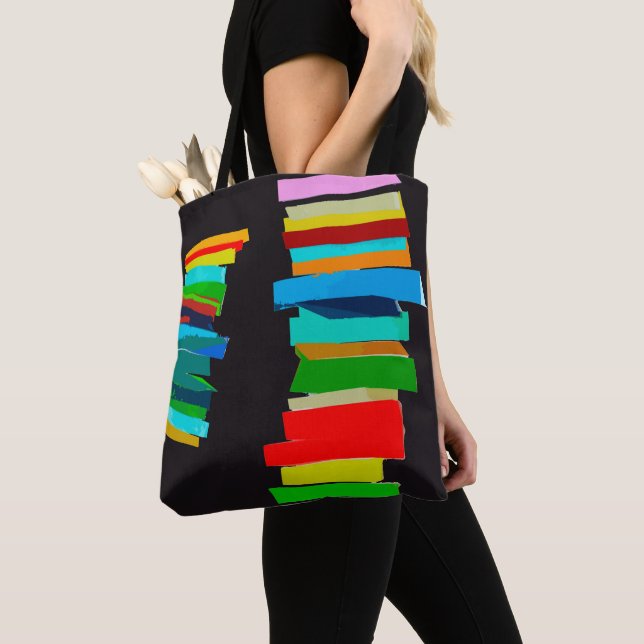 Bolso De Tela Escaleras de colores (Detalle)