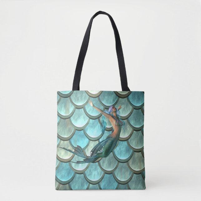 Bolso De Tela Escamas de cola de sirena (Anverso)