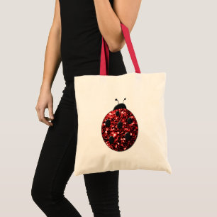 Bolso De Tela Escandalas purpurinas de imitación de chispas roja